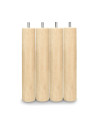 Pack 4 patas de somier forma cilíndrica en madera