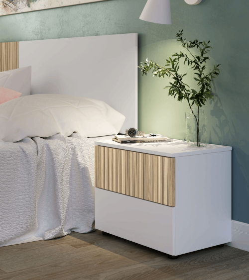 Mesita de Noche Edith - Compacta, elegante y funcional Mesita de Noche Edith - Compacta, elegante y funcional