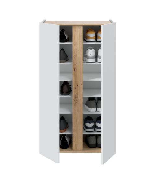 Zapatero Ébano 2 puertas 6 baldas - Organización y estilo para tu hogar Zapatero Ébano 2 puertas 6 baldas - Organización y estilo para tu hogar