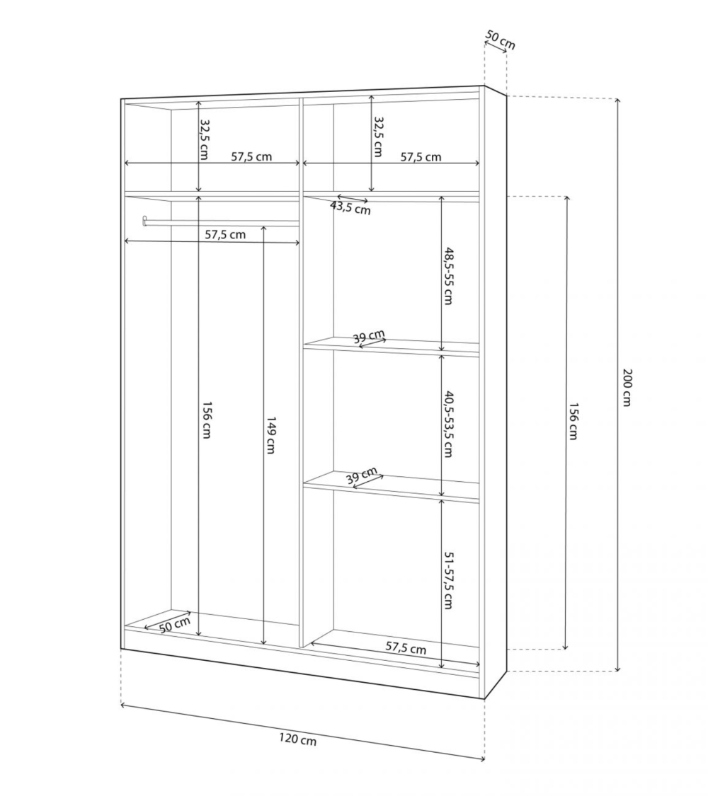 Armario juvenil India - Maximiza el espacio con puertas correderas