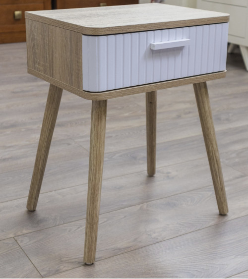 Mesita de noche Talía – Diseño nórdico con cajón decorativo Mesita de noche Talía – Diseño nórdico con cajón decorativo