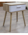 Mesita de noche Talía – Diseño nórdico con cajón decorativo
