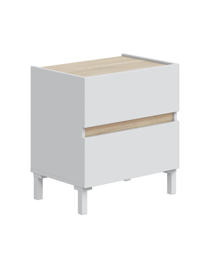 Pack Ébano – Cabecero con dos mesitas de noche moderno y funcional