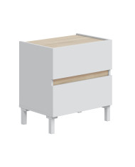 Pack Ébano – Cabecero con dos mesitas de noche moderno y funcional