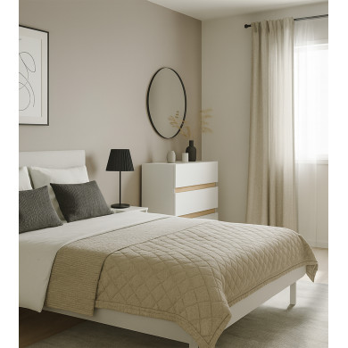 Cómoda Ébano 3 cajones – Con patas altas y fijación a pared