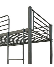 Litera Finy metálica – 2 camas de 90x190 cm con escalera y baranda