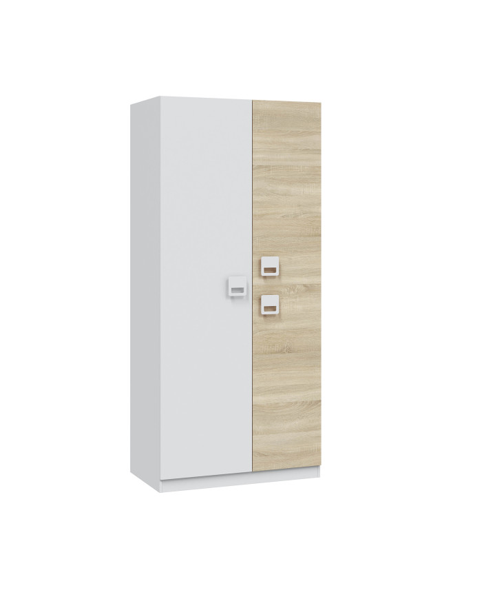 Armario Tomy 3 puertas – Con barra de colgar y estantes fijos