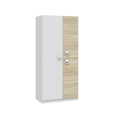 Armario Tomy 3 puertas – Con barra de colgar y estantes fijos