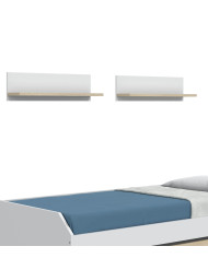 Cama nido Tomy con estantes – Doble cama y almacenaje práctico