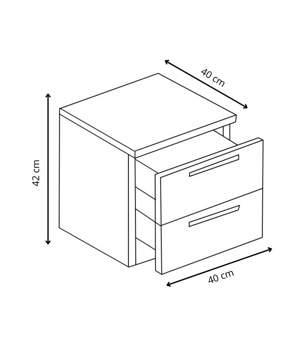 Mesita de noche CUBE – Mesilla moderna y atemporal
