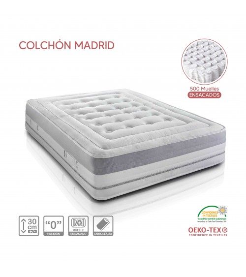 Oferta en colchón muelle ensacado enrollado con viscoelástica Oferta en colchón muelle ensacado enrollado con viscoelástica