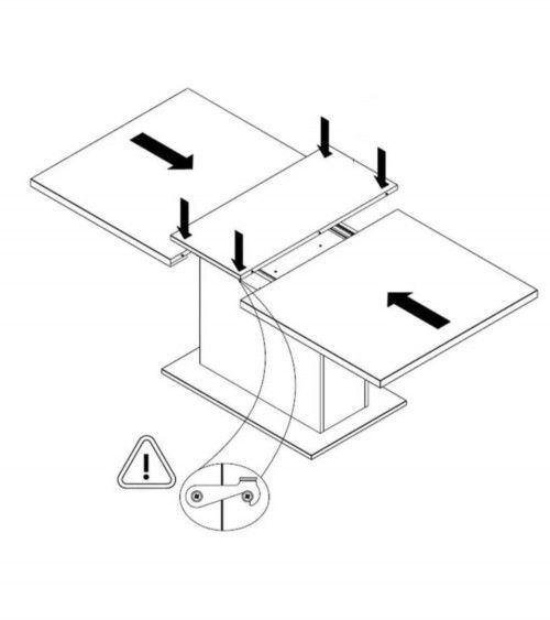 Mesa comedor extensible pata central THEO Mesa comedor extensible pata central THEO