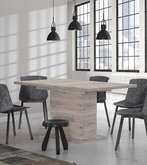 Mesa comedor extensible pata central THEO Mesa comedor extensible pata central THEO