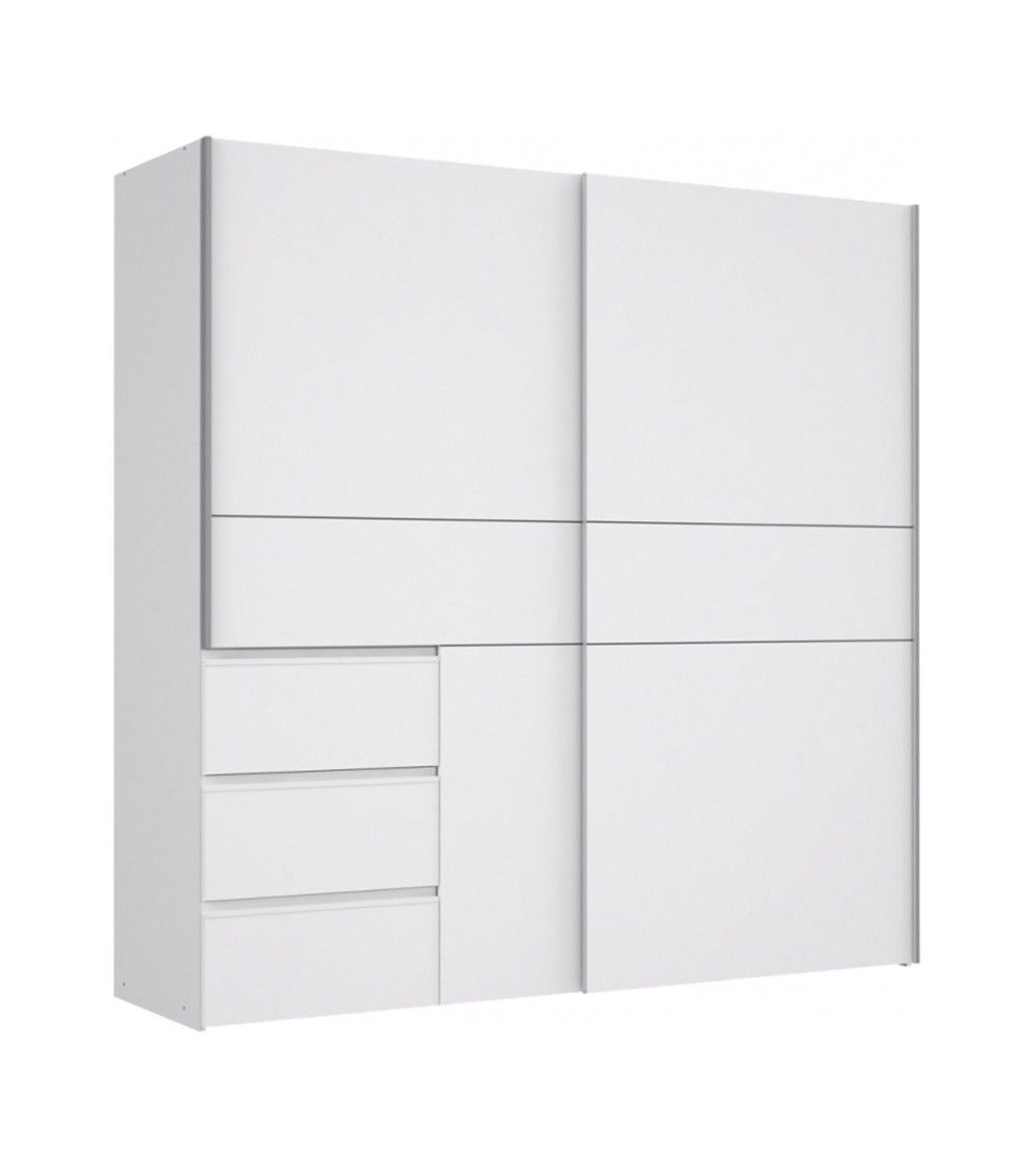Armario ropero 200 cm puertas correderas + cajonera integrada WINTER2