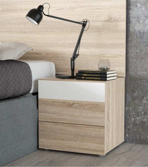 Mesita de noche 2 cajones WINTER