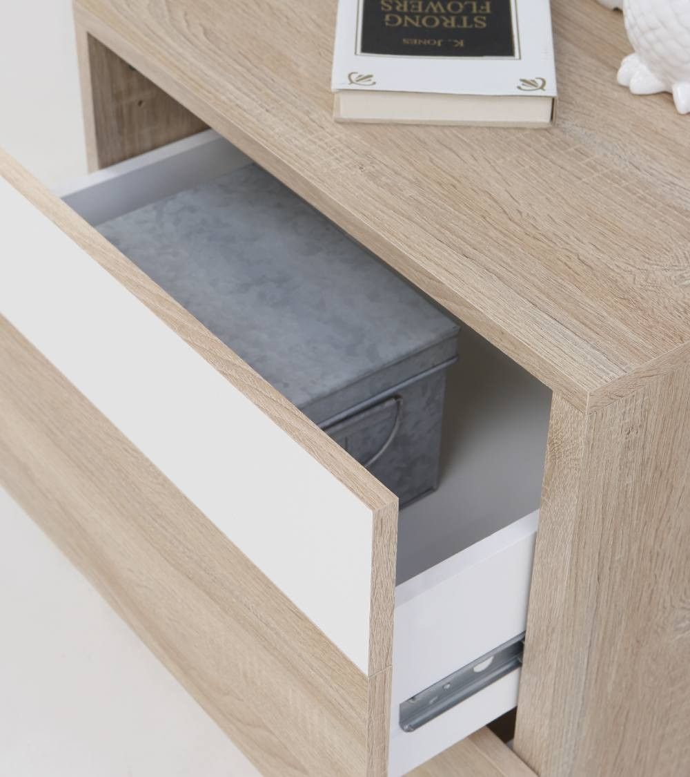 Mesita de noche 2 cajones WINTER