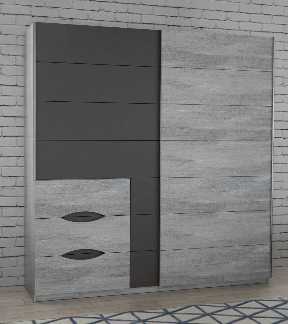 Armario 200 puertas correderas + cajonera SATURN | Cambia Tus Muebles