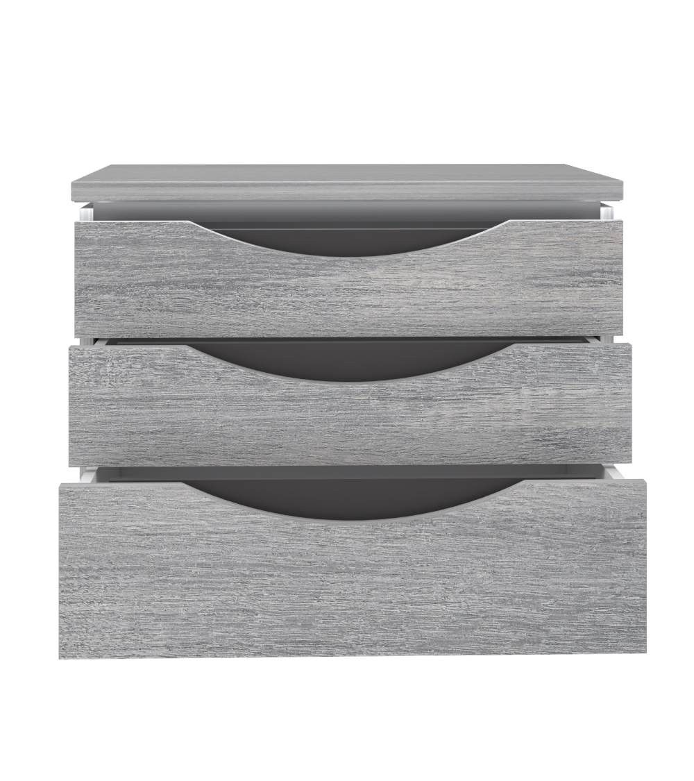 Mesita de noche 3 cajones con luces led SATURN