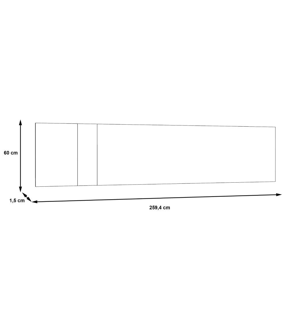 Cabecero rectangular madera WINTER para cama 135-150 cm