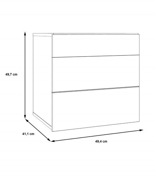 Mesita de noche 2 cajones WINTER Mesita de noche 2 cajones WINTER