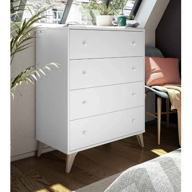 Cómoda 4 cajones blanca CANDY