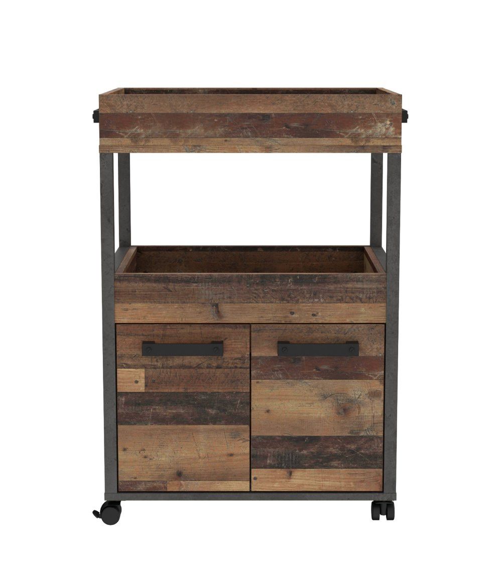 Mueble bar BACO con ruedas estilo industrial Mueble bar BACO con ruedas estilo industrial