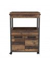 Mueble bar BACO con ruedas estilo industrial Mueble bar BACO con ruedas estilo industrial