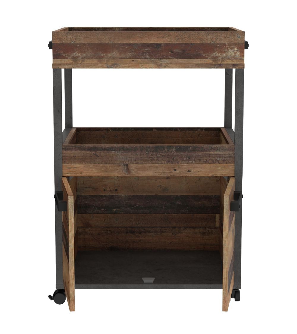 Mueble bar BACO con ruedas estilo industrial Mueble bar BACO con ruedas estilo industrial