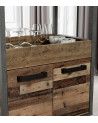 Mueble bar BACO con ruedas estilo industrial Mueble bar BACO con ruedas estilo industrial