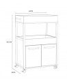 Mueble bar BACO con ruedas estilo industrial Mueble bar BACO con ruedas estilo industrial