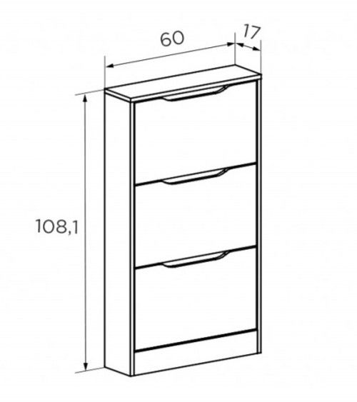 Mueble zapatero CHASE 3 puertas Mueble zapatero CHASE 3 puertas