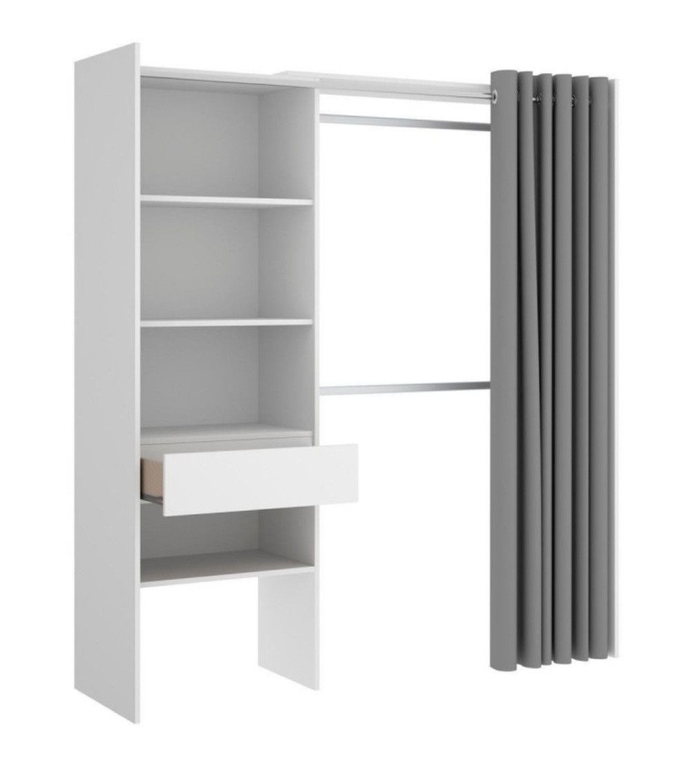 Armario vestidor abierto con cortina JUDY