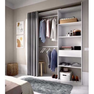 Armario vestidor abierto con cortina JUDY