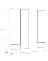 Armario ropero 4 puertas LENY