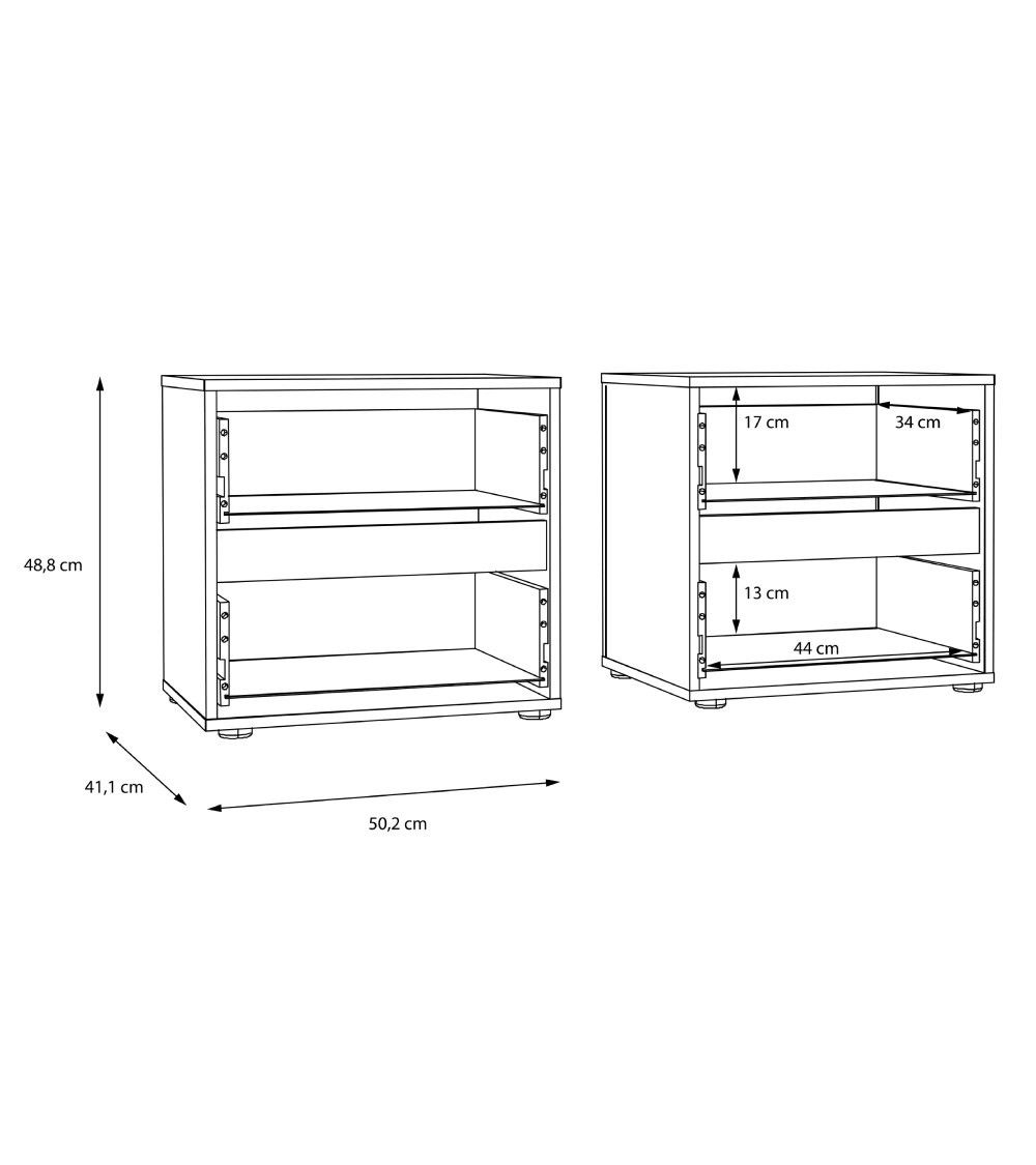 Set de 2 mesitas de noche LENY