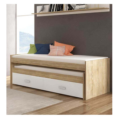 Cama compacta CHASE con cama extra + 2 cajones