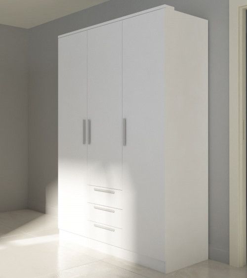 Armario ropero CUBE 3 puertas + 3 cajones