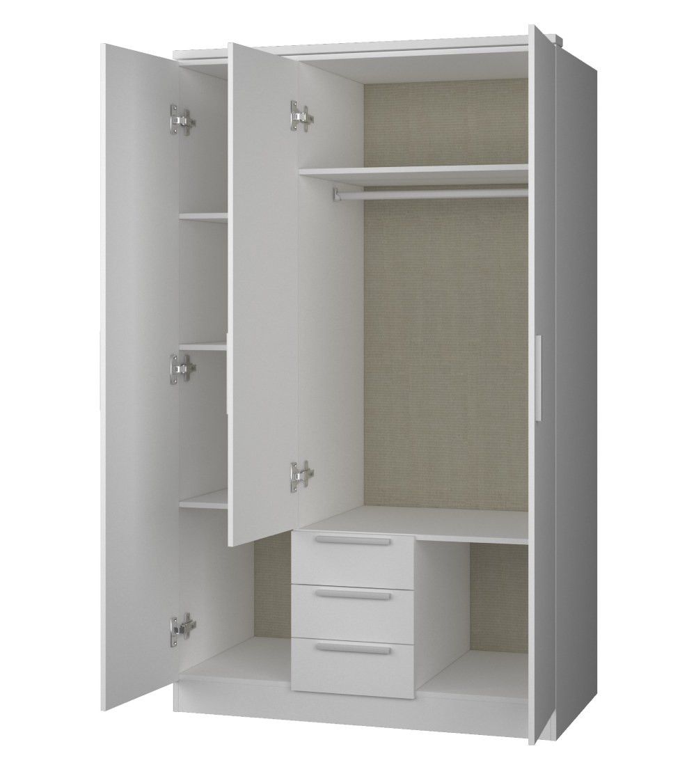 Armario ropero CUBE 3 puertas + 3 cajones