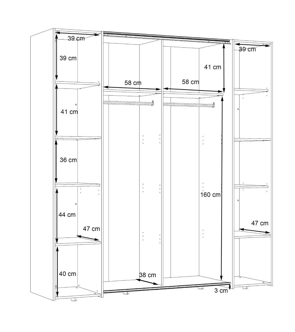 Armario ropero extra grande ARAGON
