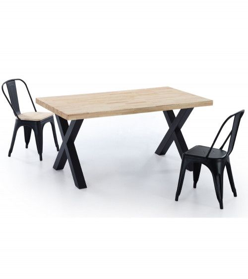 Mesa de comedor industrial DAREK pata X