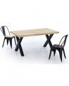 Mesa de comedor industrial DAREK pata X