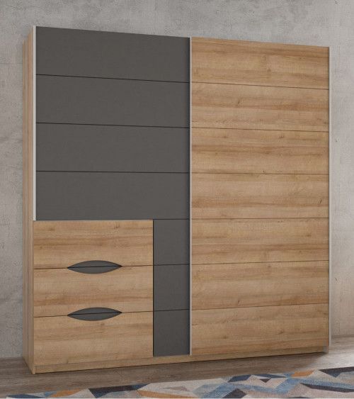 Armario 200 puertas correderas + cajonera SATURN | Cambia Tus Muebles Armario 200 puertas correderas + cajonera SATURN | Cambia Tus Muebles