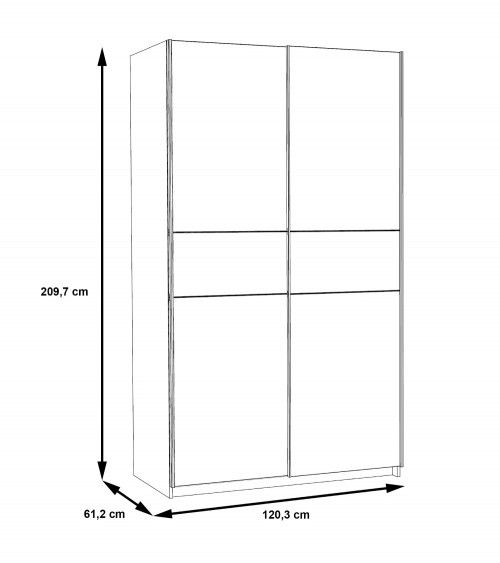 Armario puertas correderas Winter (120 cm ancho) | Cambia Tus Muebles Armario puertas correderas Winter (120 cm ancho) | Cambia Tus Muebles