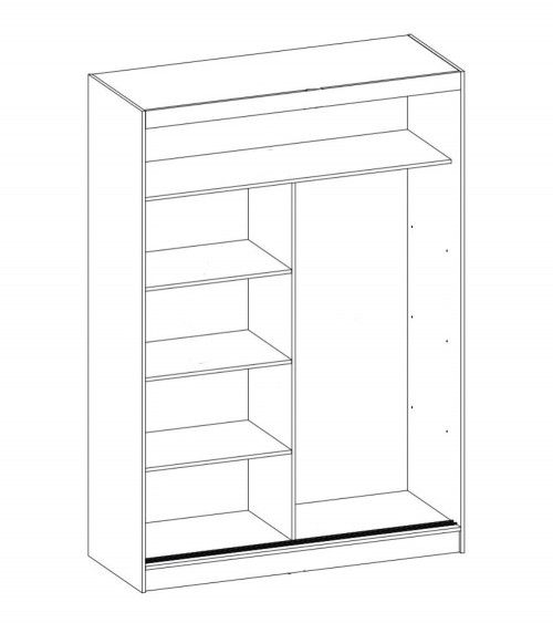 Armario 2 puertas correderas 150 cm JANGO Armario 2 puertas correderas 150 cm JANGO