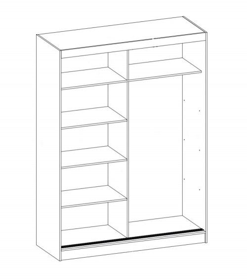 Armario 2 puertas correderas 180 cm JANGO Armario 2 puertas correderas 180 cm JANGO