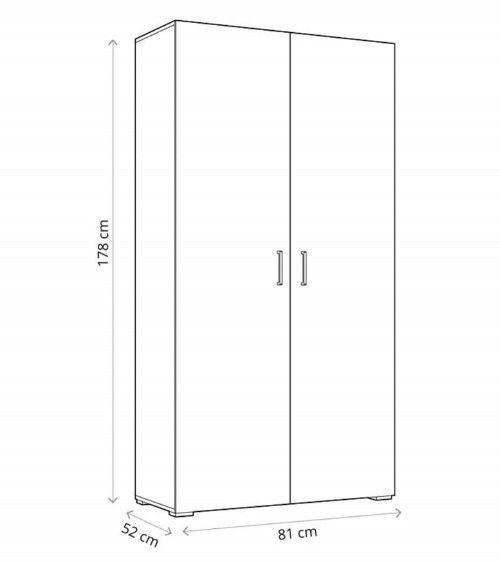 Armario 2 puertas abatibles KALEB Armario 2 puertas abatibles KALEB