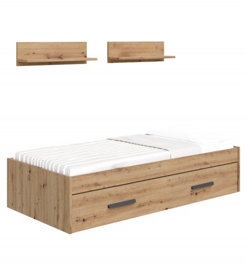 Cama nido juvenil + 2 estantes ELDA Cama nido juvenil + 2 estantes ELDA
