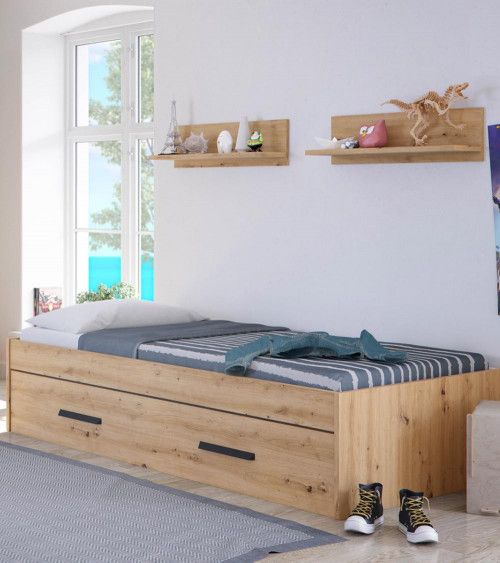 Cama nido juvenil + 2 estantes ELDA Cama nido juvenil + 2 estantes ELDA