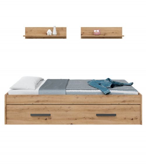 Cama nido juvenil + 2 estantes ELDA Cama nido juvenil + 2 estantes ELDA