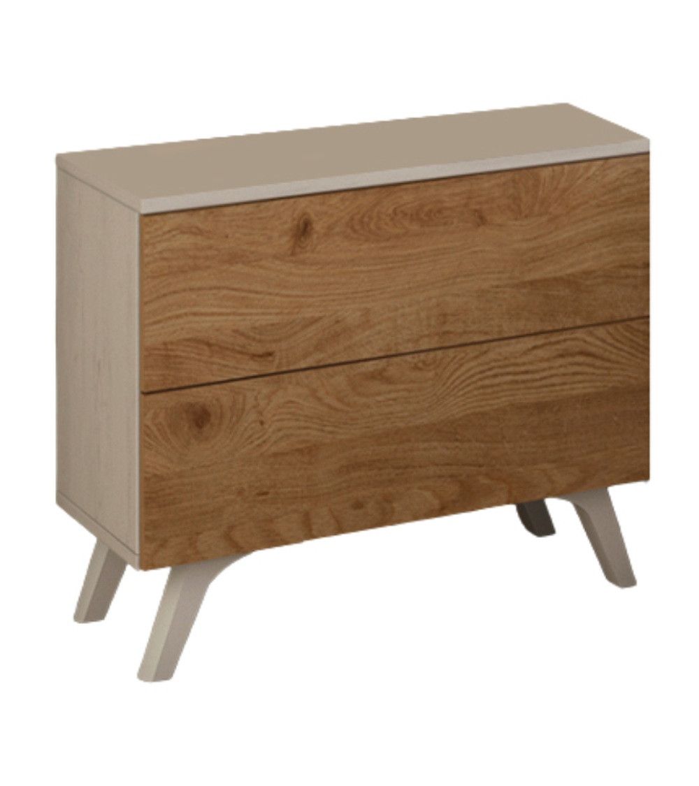 Mesita de noche 2 cajones LOREN